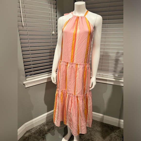 Club Monaco Pink and Yellow Maxi Dress - Picture 7 of 9